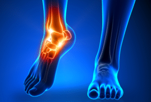 Ankle ligament injury treatment by orthopedic surgeon